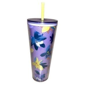 Starbucks 2023 Winter Acrylic Purple Floral Venti 24 oz Tumbler Cup